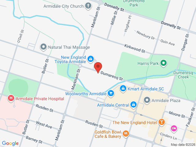Map showing event location